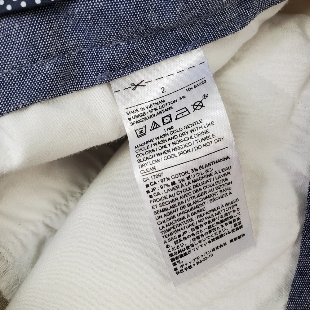 Banana Republic Cotton Khaki Shorts Slight Stretch - Picture 5 of 7